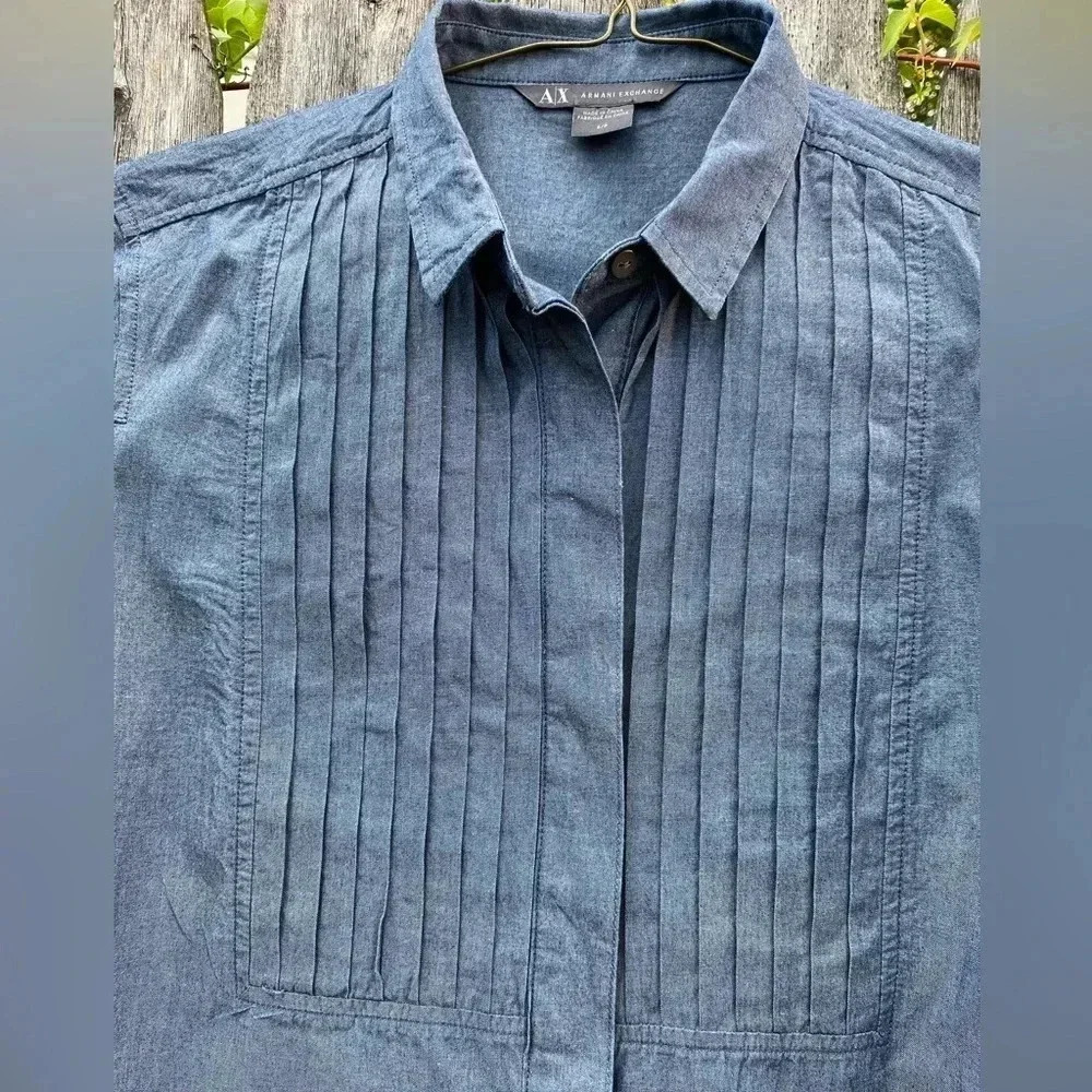 Armani Exchange Women Denim Shirt - Size S- Excellent Condition- Long Sleeves - Picture 4 of 7